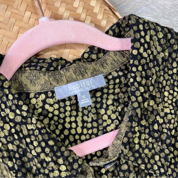 Habitat Olive and Black Patterned Blouse - Picture 2 of 7